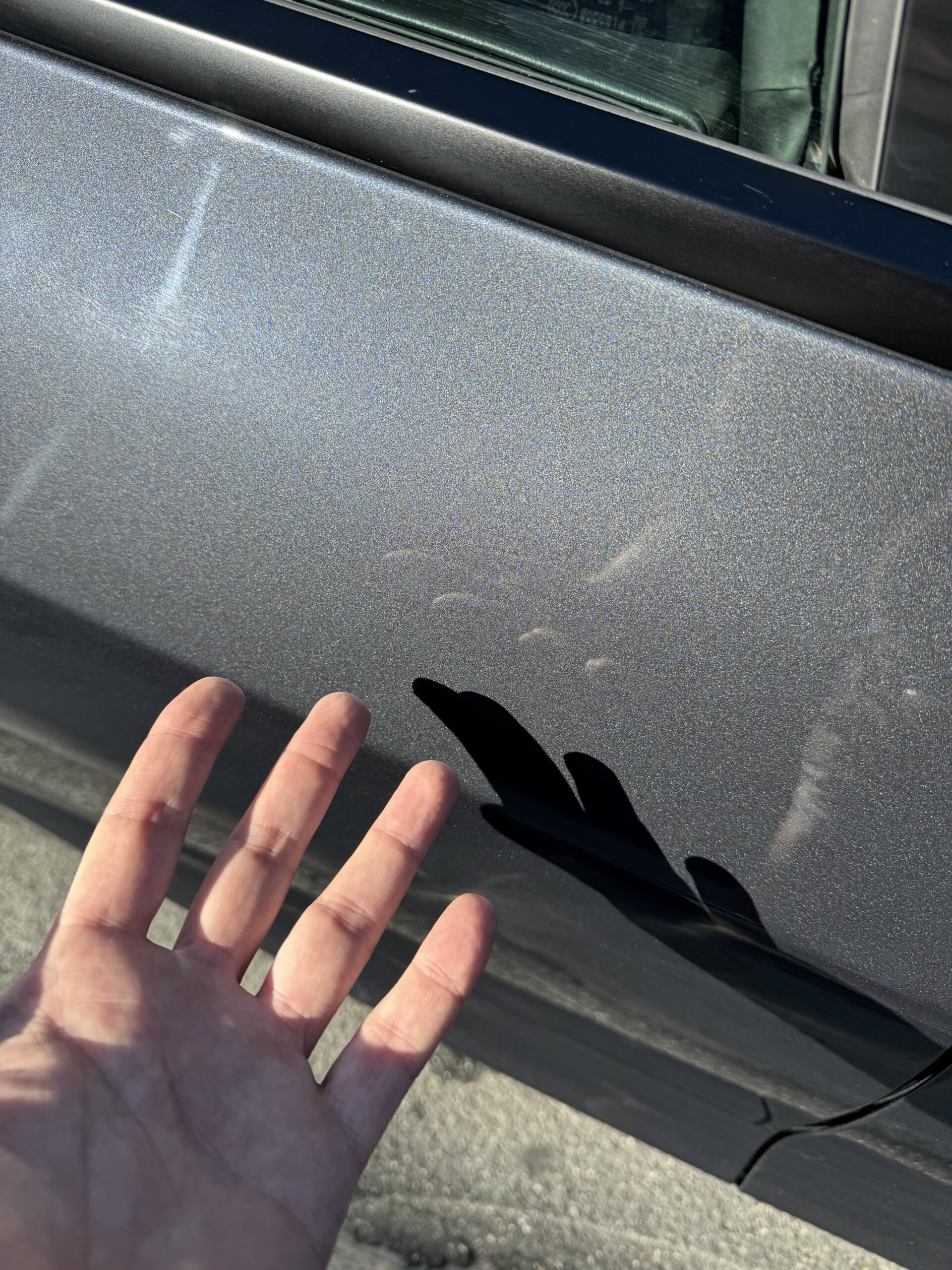 Some skillful wet sanding and this scratch is completely gone.
